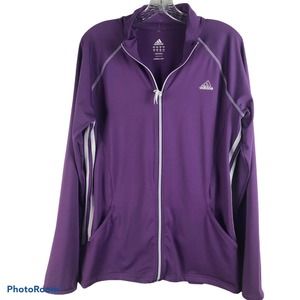 Adidas Purple White Full Zip Track Jacket